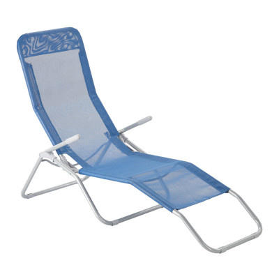 Lehátko zahradní skládací 189x57x96cm, modré