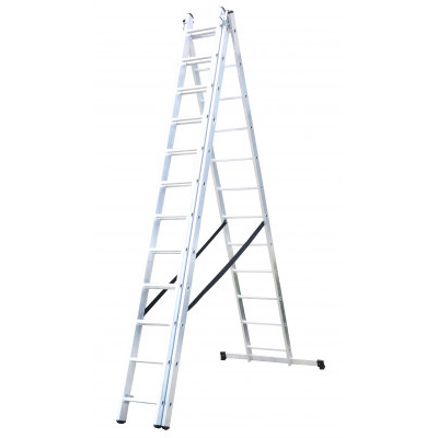 ALDOTRADE Žebřík hliníkový 3x12