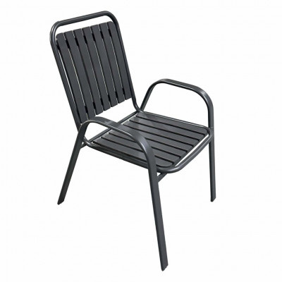 Zahradní židle tmavě šedá 56x63x89 cm