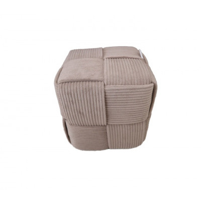 Pletená pufa kostka 40x40x40 cm, šedá