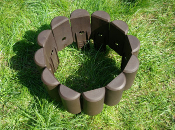 ALDOTRADE zahradní palisáda půl-kolíková 2,15m hnědá