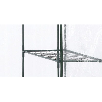 ALDOTRADE Zahradní fóliovník s policemi 140x140x200cm bílý