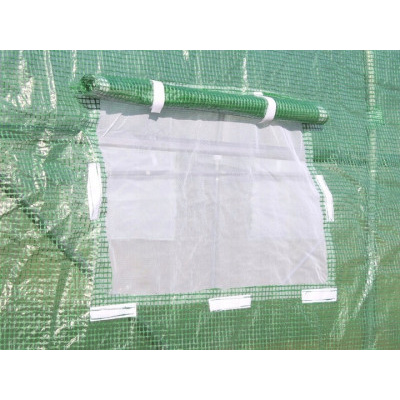 Zahradní fóliovník s pevnými dveřmi, 4x2,5x2m