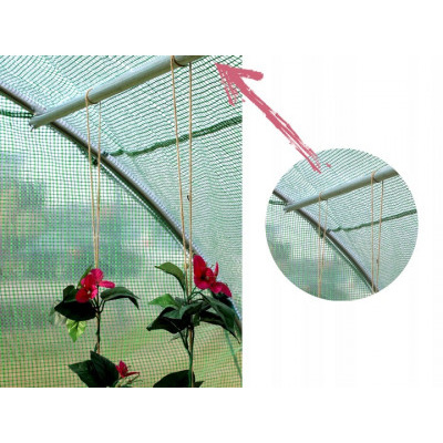 Zahradní fóliovník s pevnými dveřmi, 4x2,5x2m