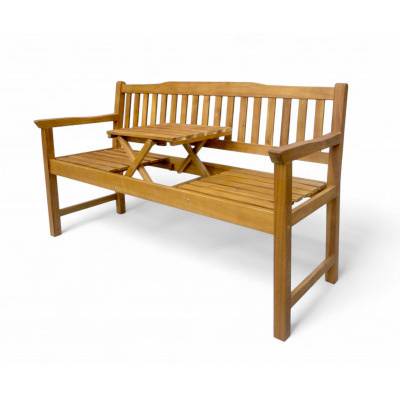 ALDOTRADE Dřevěná lavička Eva se stolkem uprostřed