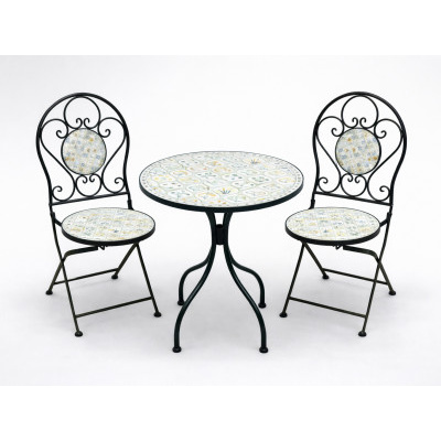 Zahradní nábytek Mozaika Louloudia, stůl + 2 židle