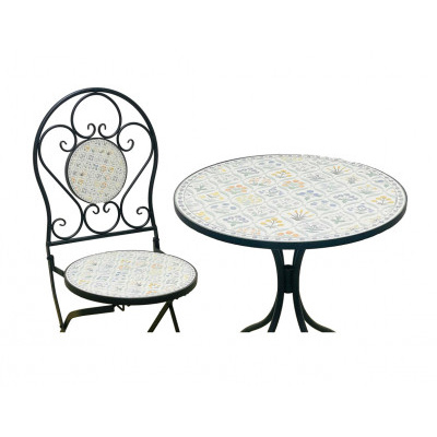 Zahradní nábytek Mozaika Louloudia, stůl + 2 židle