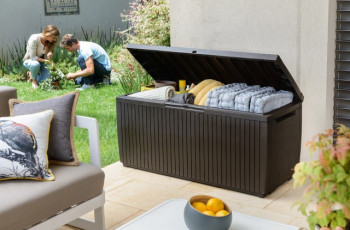 KETER SPRINGWOOD Stogare zahradní úložný box 302l, hnědá 1720237