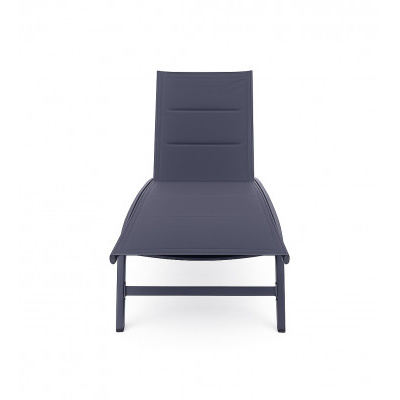 Zahradní lehátko s kolečky 184x60x35 cm antracit