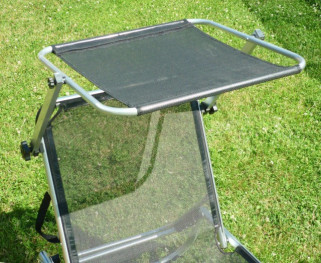 Zahradní plážové lehátko se stříškou černé