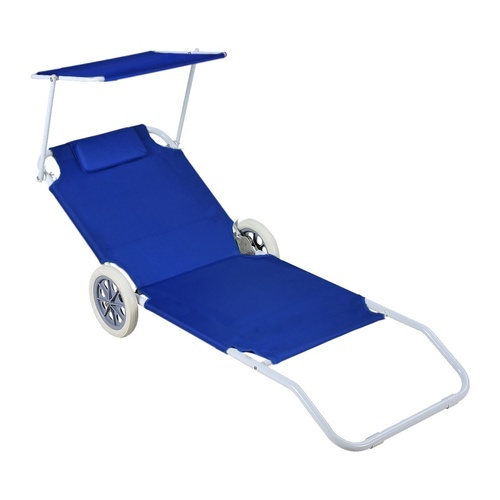 ALDOTRADE Plážový vozík - lehátko se stříškou 