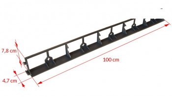 ALDOTRADE Neviditelný plastový obrubník 4,5x8x100 cm