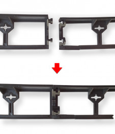 ALDOTRADE Neviditelný plastový obrubník 4,5x8x100 cm