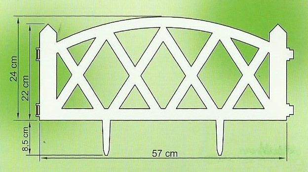 ALDOTRADE zahradní plůtek Garden 2,3m