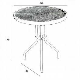 ALDOTRADE zahradní  balkonový set NINA 3 dílný 