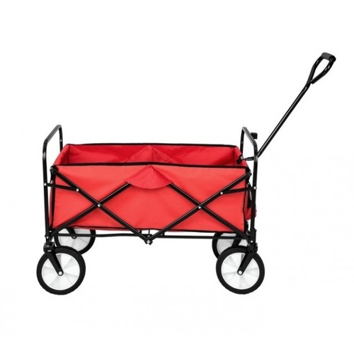 ALDOTRADE Skládací zahradní přepravní vozík červený