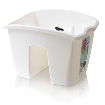 Truhlík na balkonové zábradlí Crown 240 - bílá