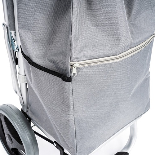 ALDOTRADE Nákupní taška na kolečkách se sedátkem Comfort - šedá
