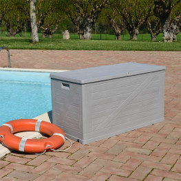 ALDOTRADE zahradní box na polstry Wood  420l šedý