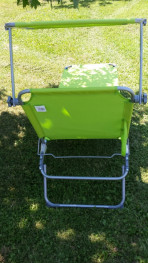 ALDOTRADE Zahradní plážové skládací lehátko se stříškou Palm zelené