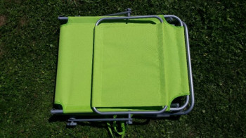 ALDOTRADE Zahradní plážové skládací lehátko se stříškou Palm zelené