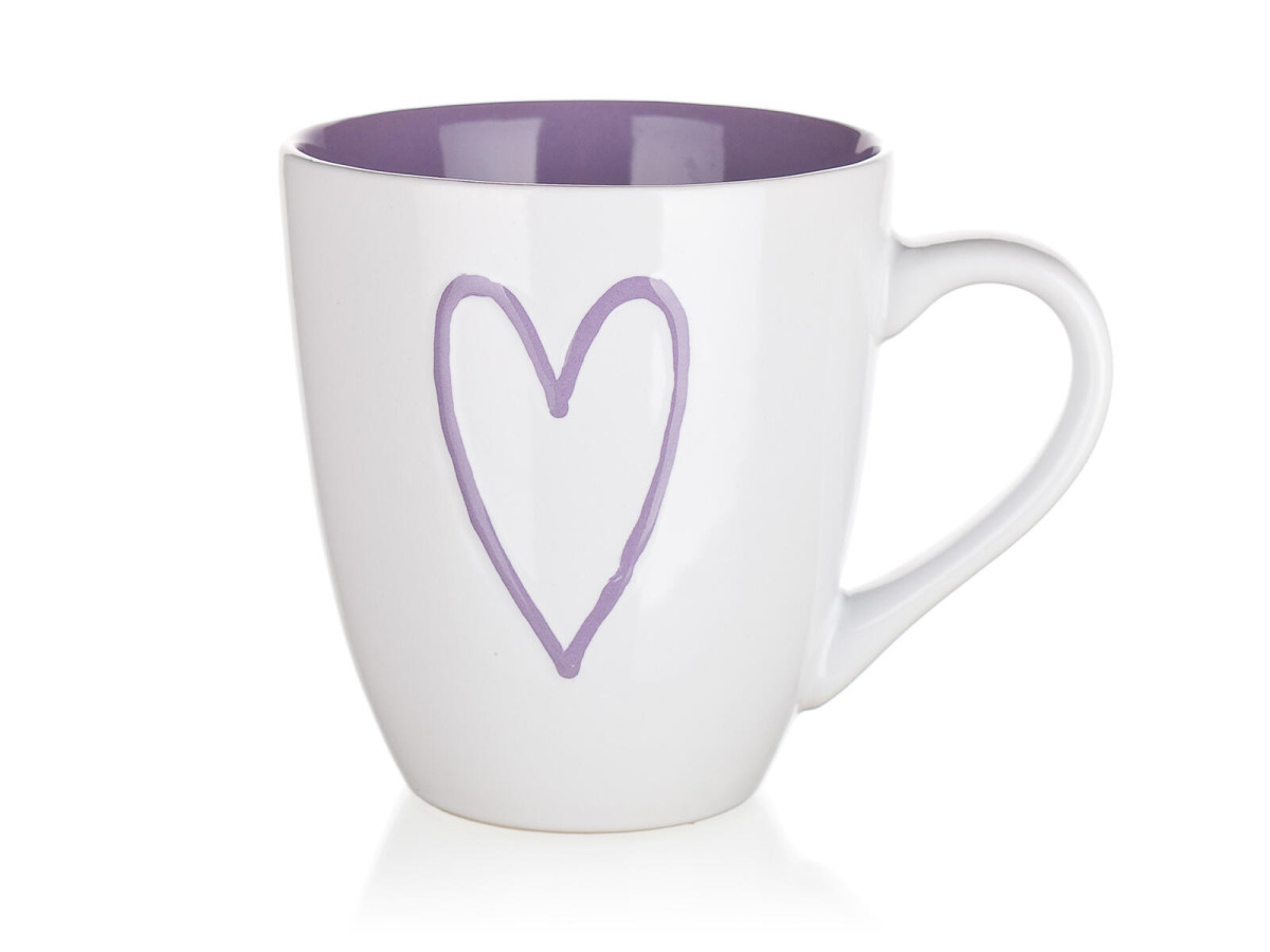 hrnek 550ml HEARTS keramický mix barev