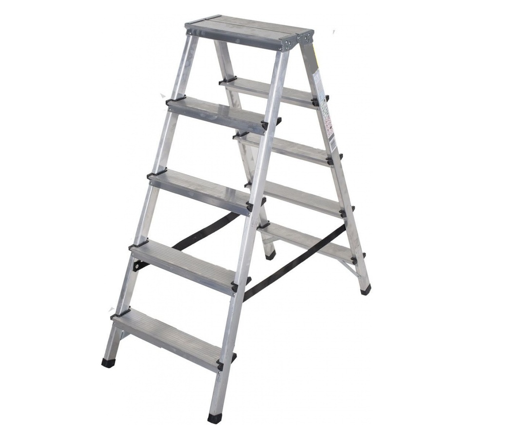 ALDOTRADE Schůdky oboustranné PROFI Al 2x5 – 150 kg