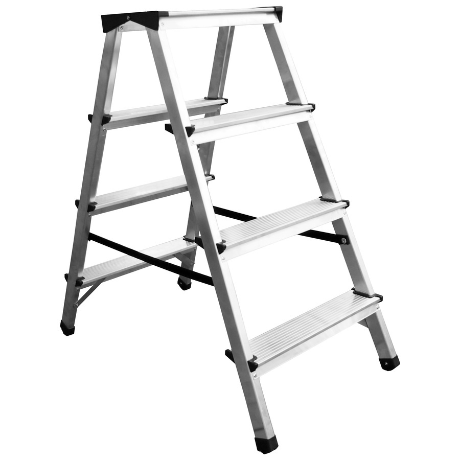 ALDOTRADE Schůdky oboustranné PROFI Al 2x4 – 125 kg