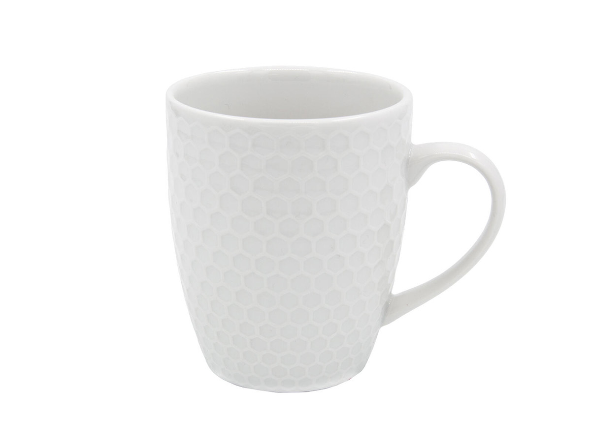 hrnek 420ml HONEYCOMB porcelánový BÍ