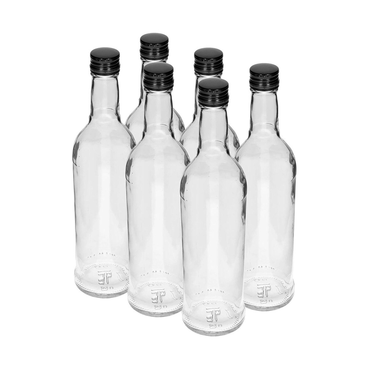 láhev  500ml skleněná s uzávěrem (6ks)