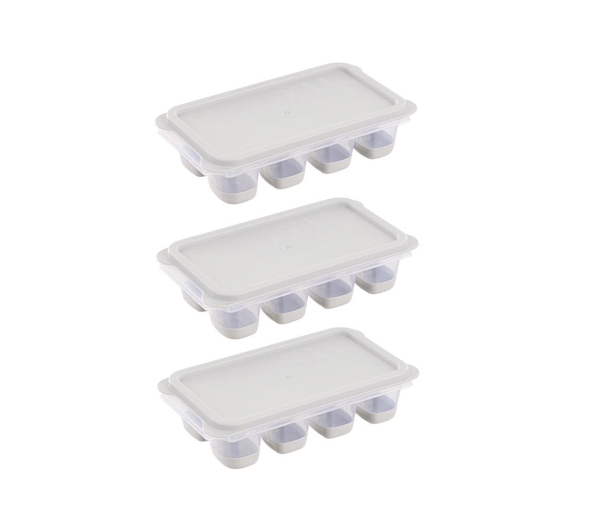 forma na led/bylinky kostky (3x8) 12,5x7x3cm 3díl. PH s víčkem
