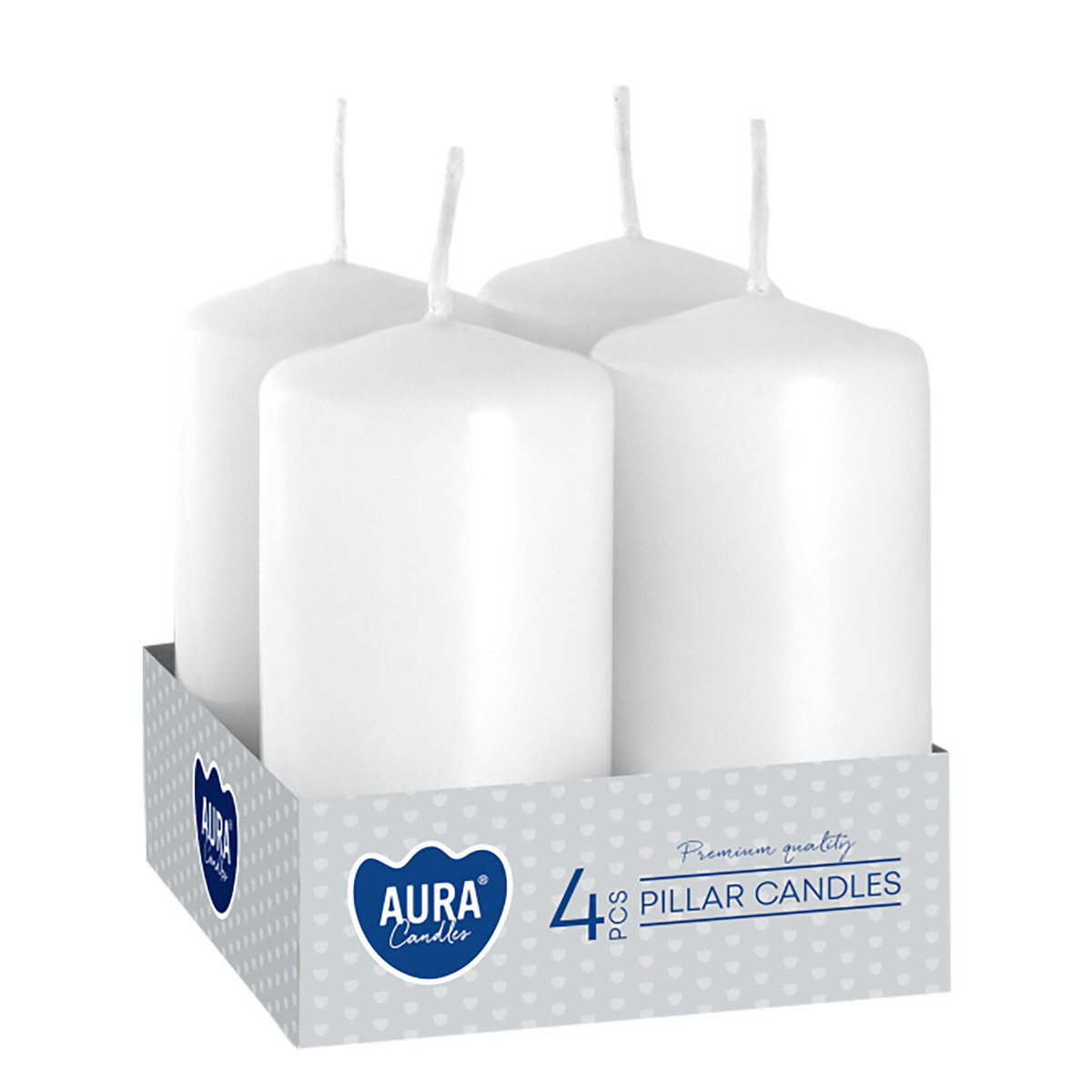 svíčka adventní 80x40mm BÍ (4ks)