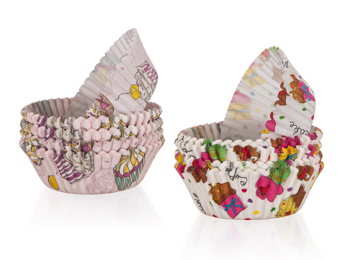 košíček cukrářský 8,7x4cm papírový (100ks) MUFFINS mix
