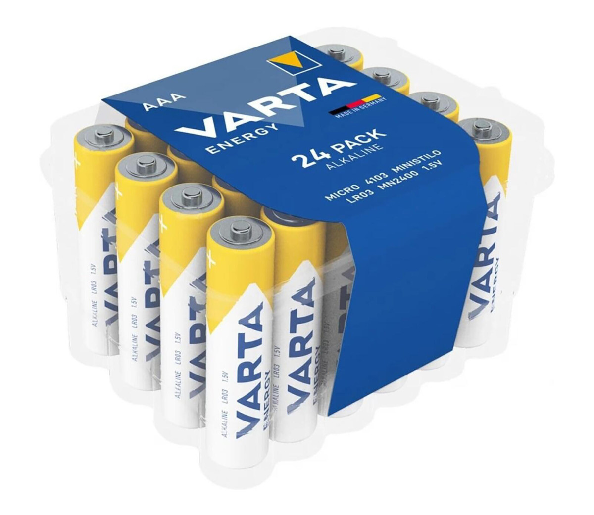 baterie mikrotužková AAA LR03 Energy (24ks) alkalická VARTA