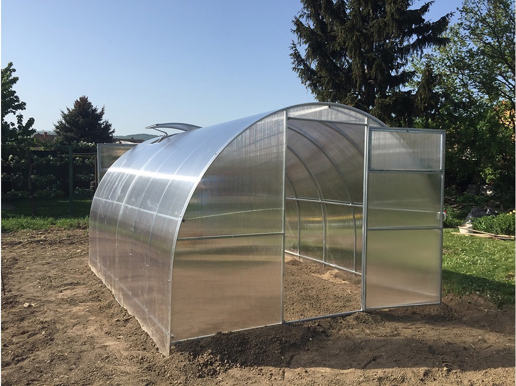skleník zahr.PLUS 4x3m oblouk, polykarbonát