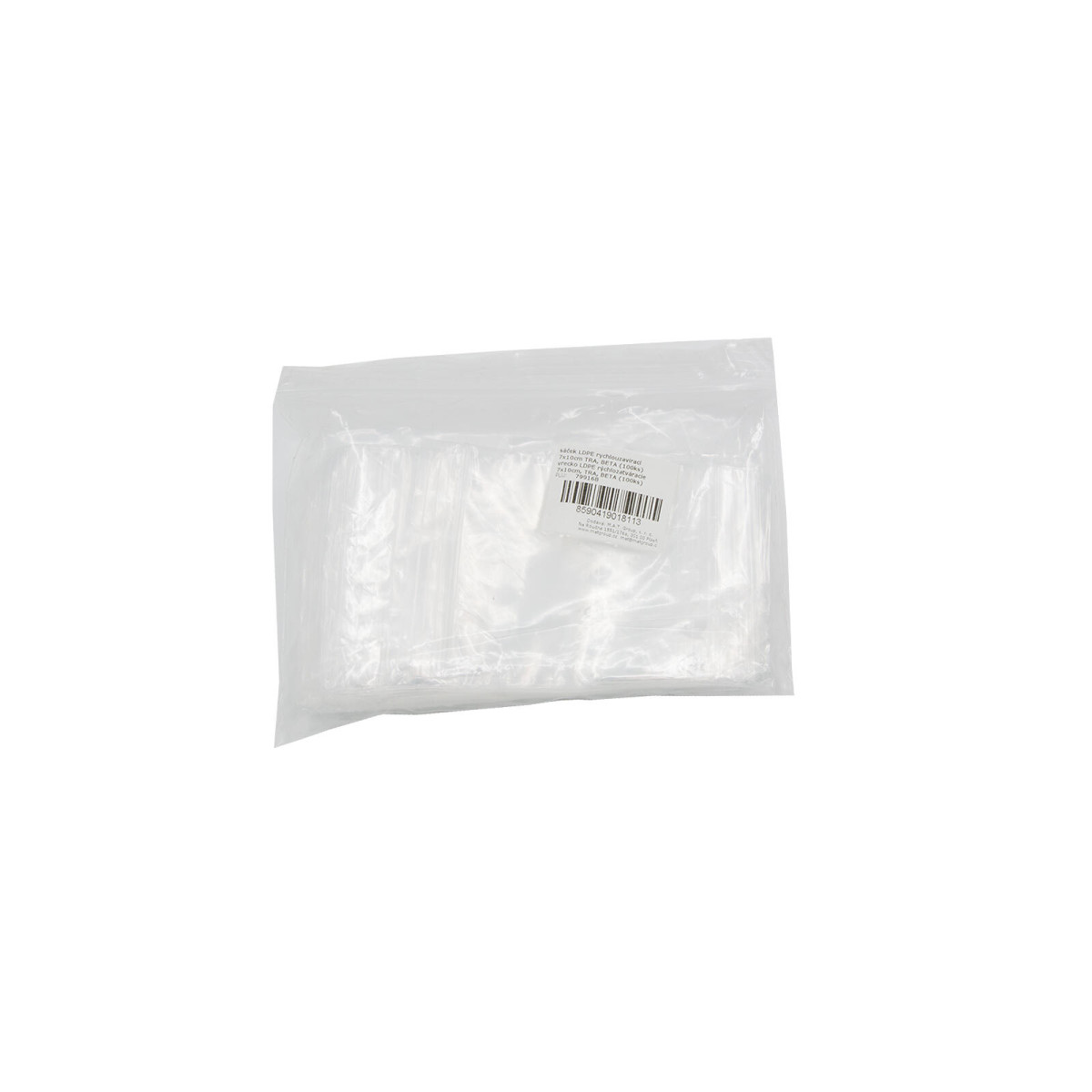sáček LDPE rychlouzavírací  7x10cm TRA (100ks)