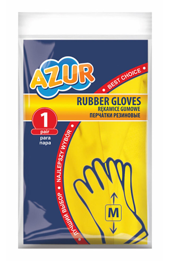 rukavice úklidové AZUR vel. M latexové