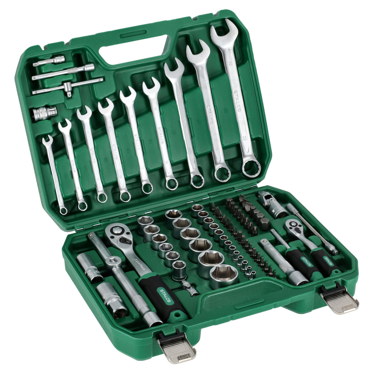 sada 1/2"+1/4"+ klíče ploché 82díl. STALCO