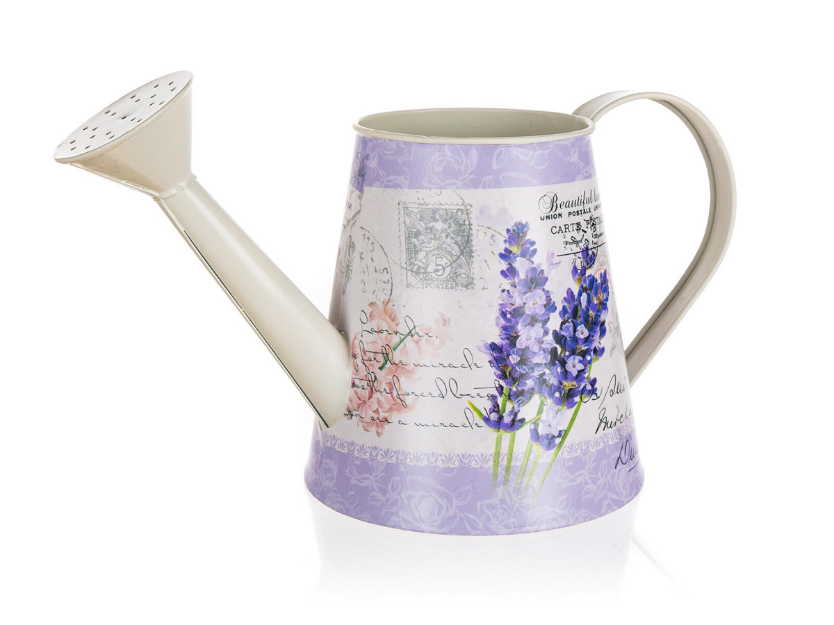 konvička LAVENDER 28,5x13x13,5cm plechová