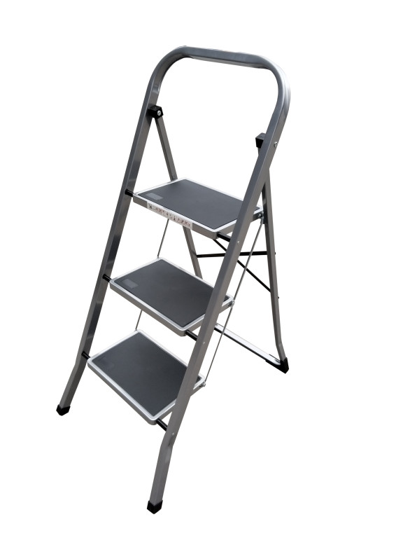 ALDOLINE Schůdky ocelové Stabilo NEW 3, šedý, 150 kg