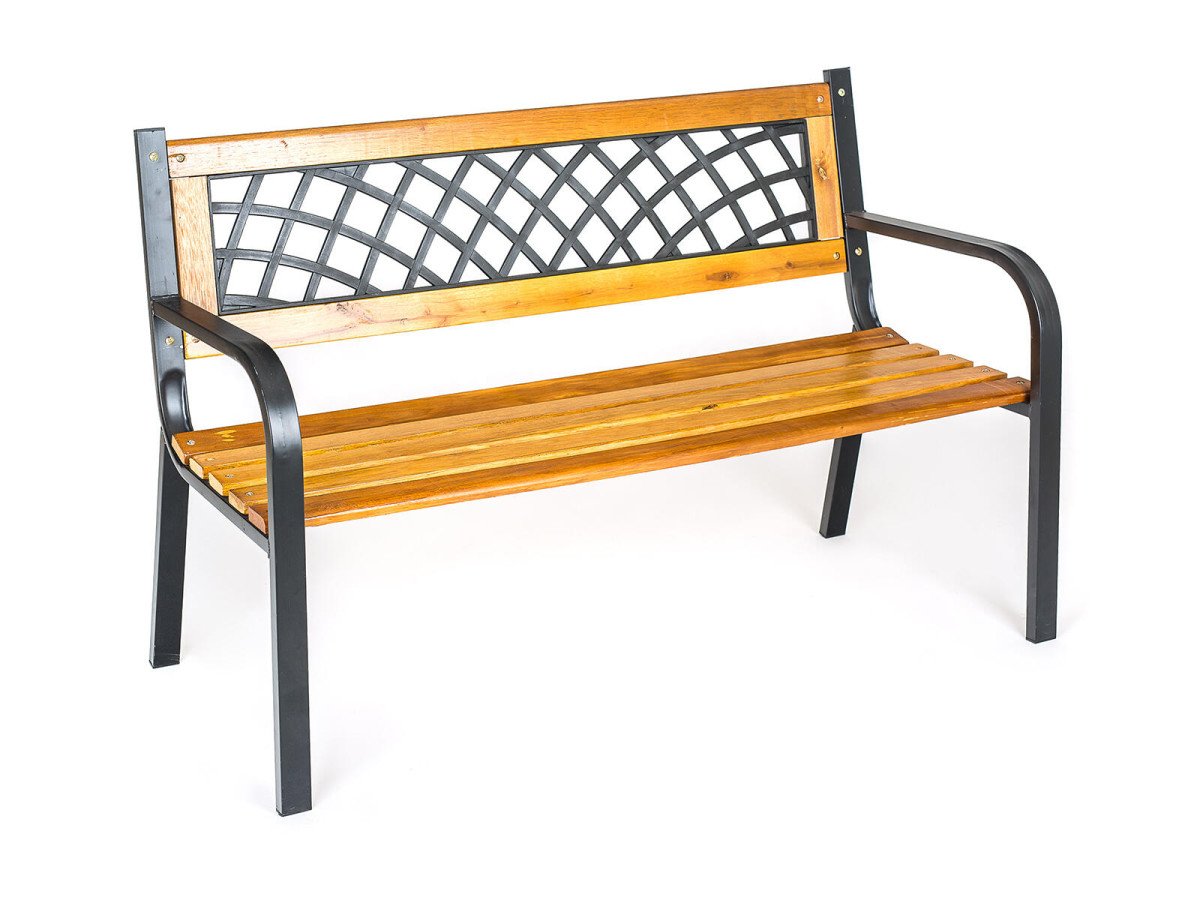 lavička zahradní RUSTON 118x52x75cm ocel/dřevo/PH