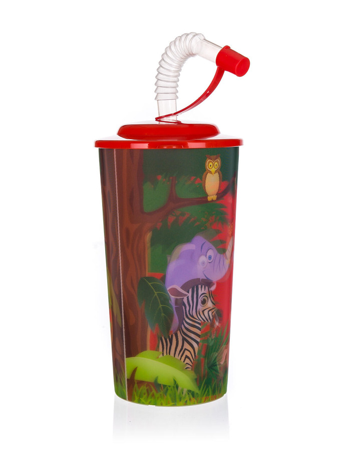 kelímek 470ml ZOO s víčkem a brčkem PH