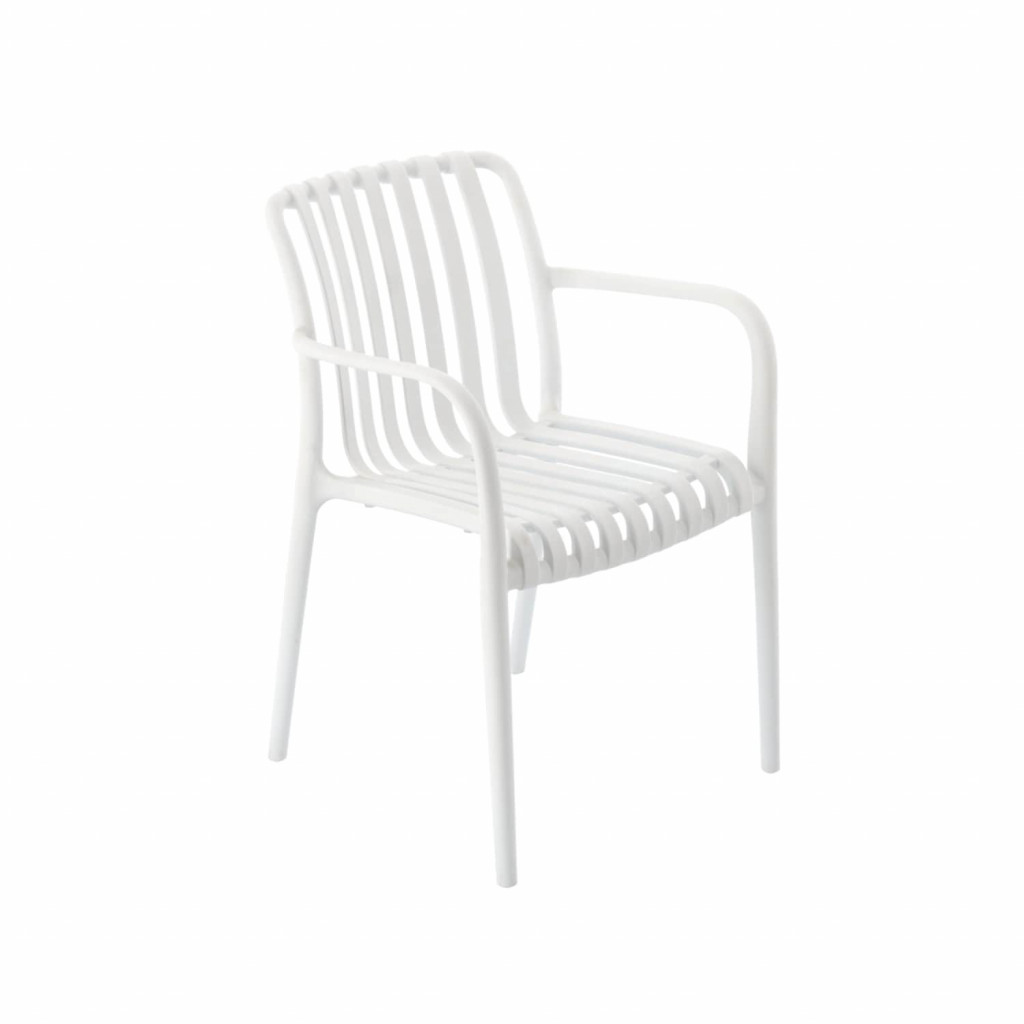 Zahradní židle 45,5x57x45/81 cm, bílá, nosnost 110 kg