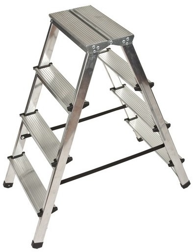ALDOTRADE Schůdky oboustranné PROFI Al 2x6 – 150 kg