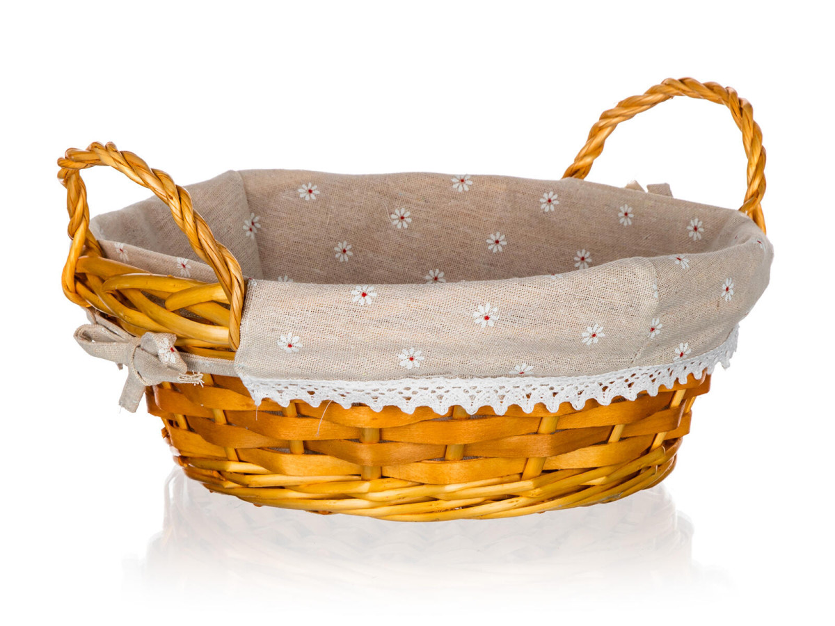 košík DAISY kulatý 30x12cm s uchy proutěný