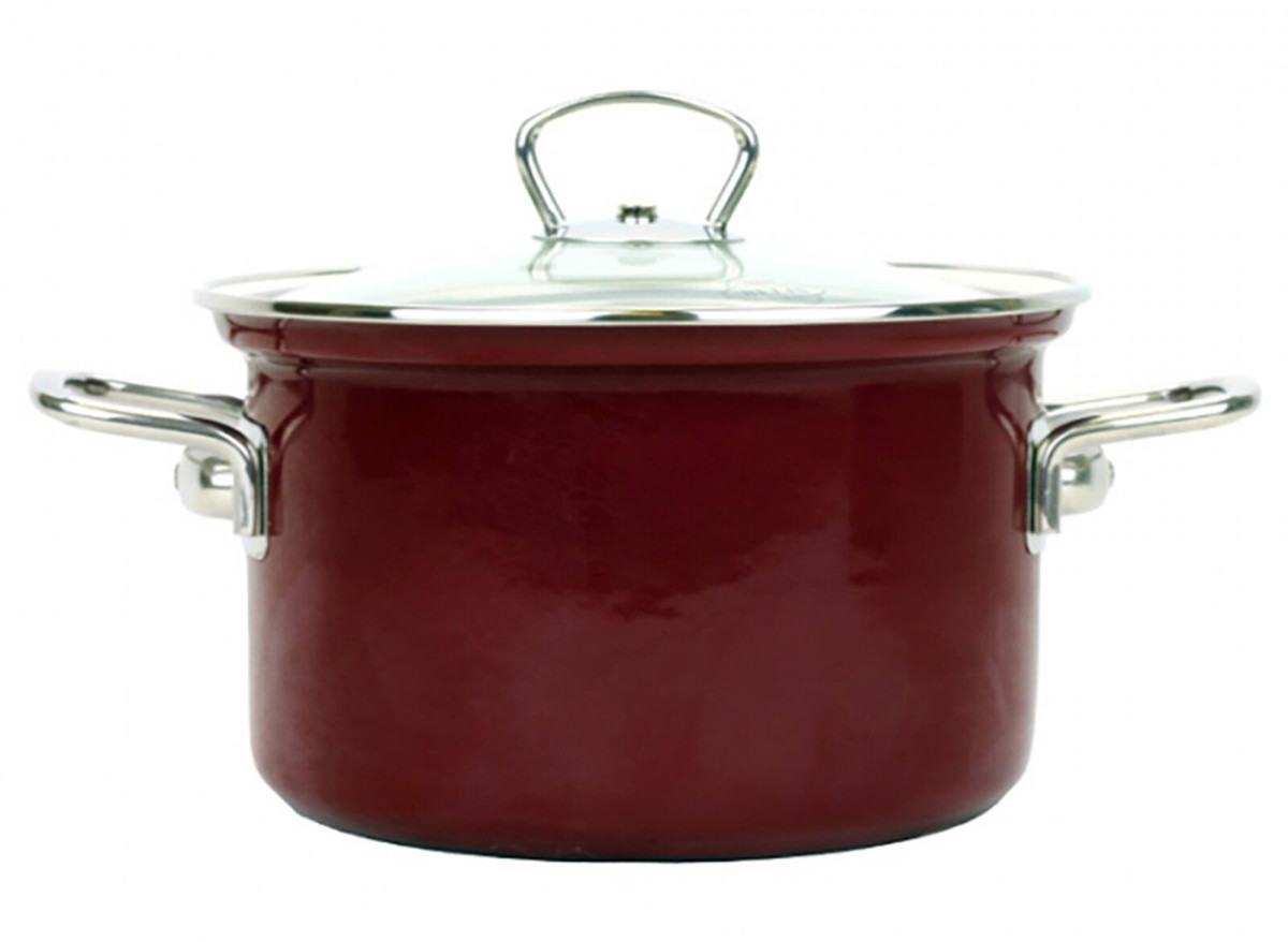 hrnec BELIS ECO-CERAMIC 24cm 6,1l se skleněnou poklicí