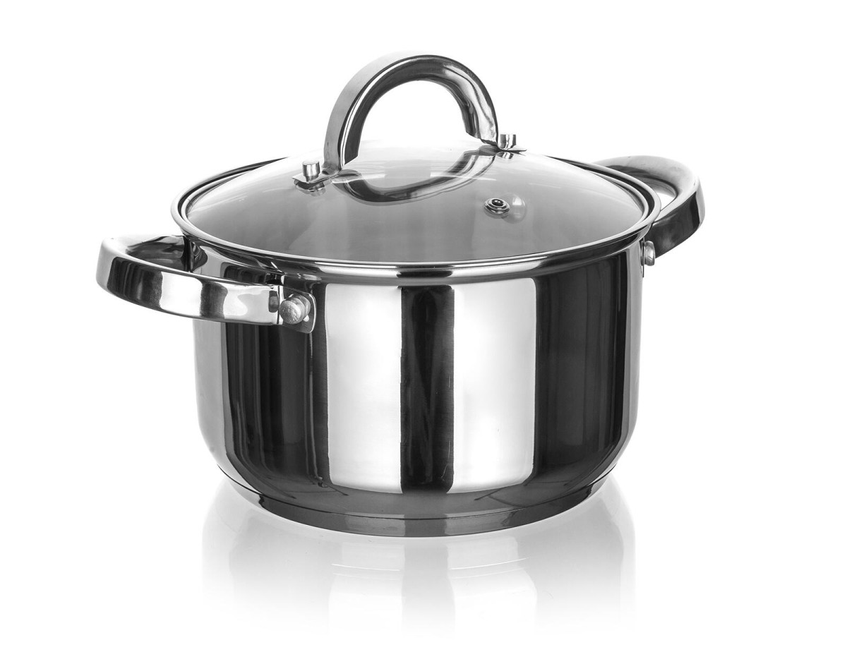 hrnec pr.18cm 2,6l nerez CUISINO + poklice sklo