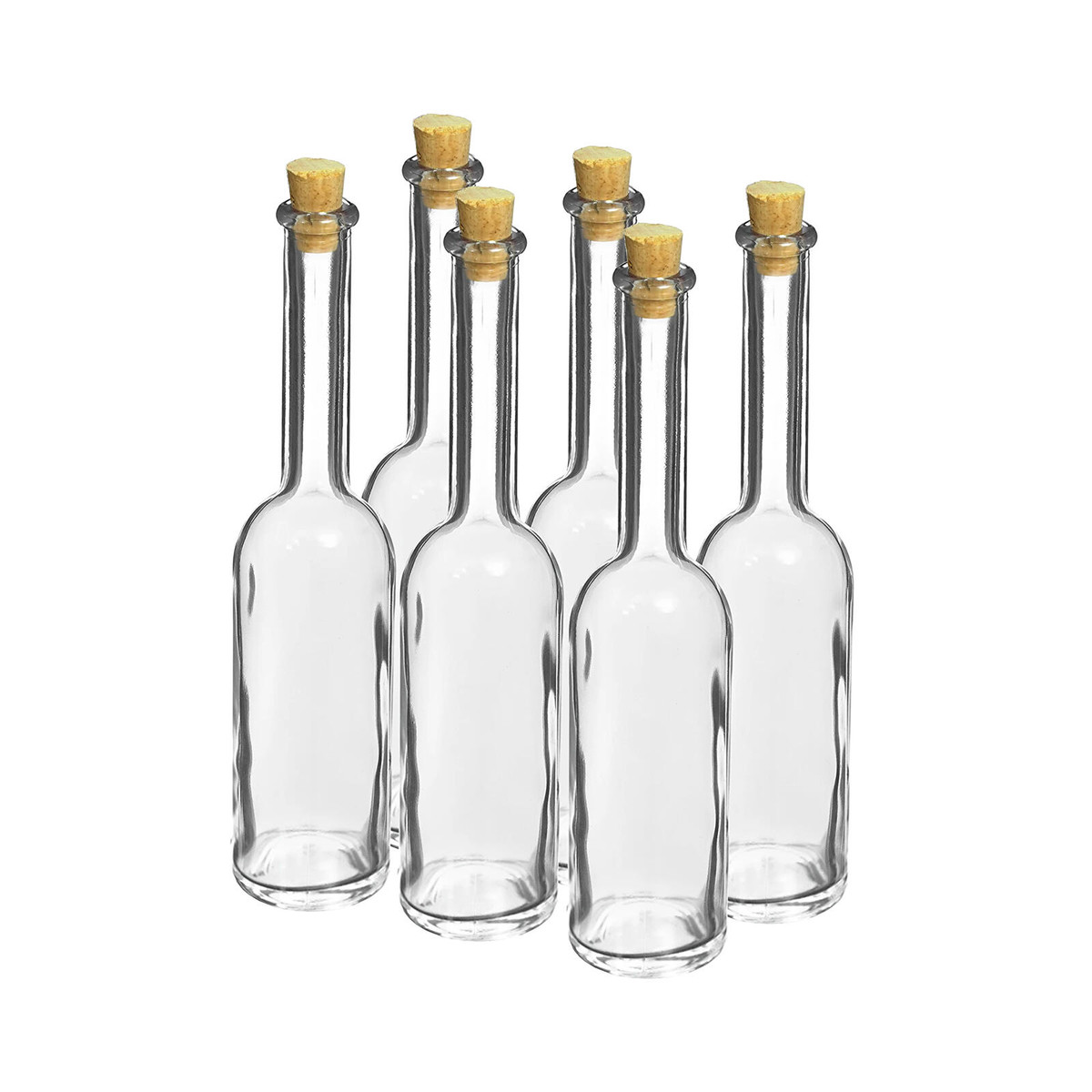 láhev  100ml skleněná se zátkou (6ks)