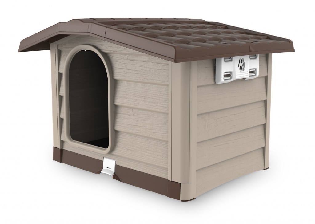 ALDOTRADE Psí bouda Bungalow střední 89x75x62cm – béžová