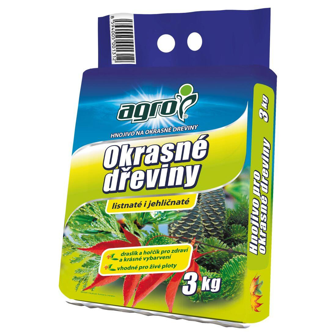 hnojivo Okrasné dřeviny 3kg AGRO